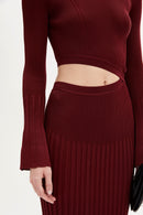 Robe Longue Ml - Bordeaux - Femme