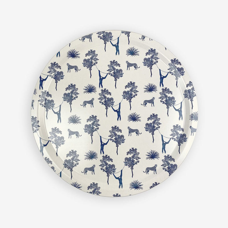 Plateau Rond Blue Jungle