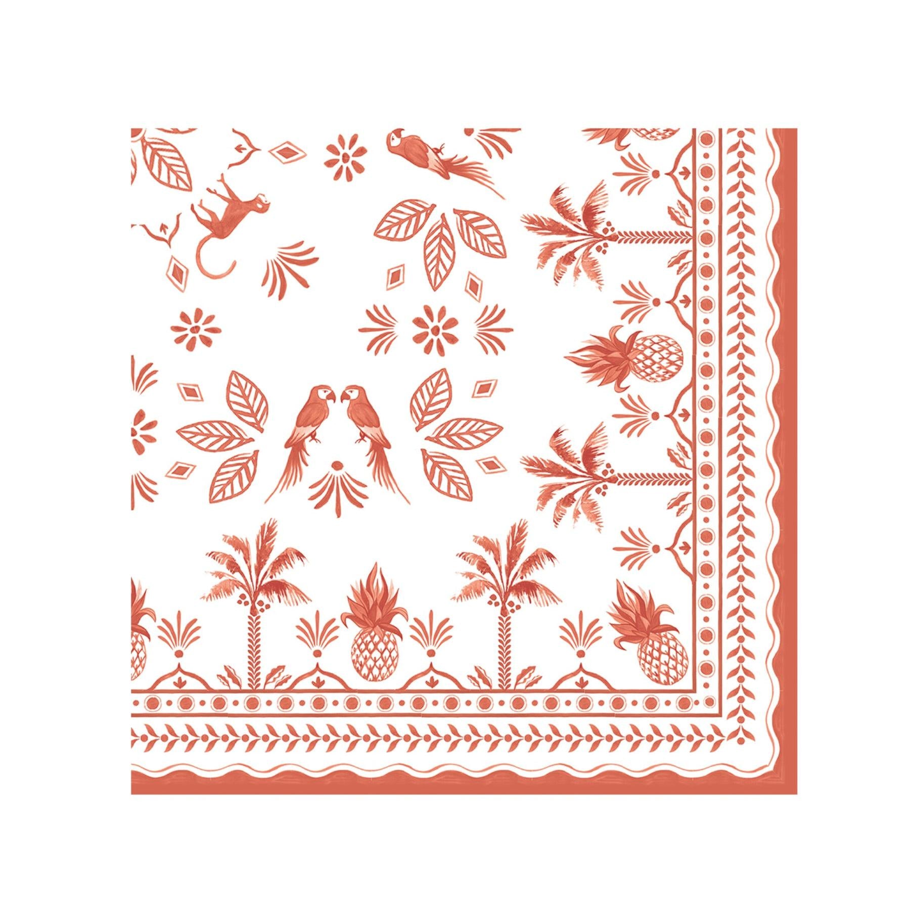 Exotic Vibes - Lot De 20 Serviettes En Papier - Papier 3 Plis - Multicolore