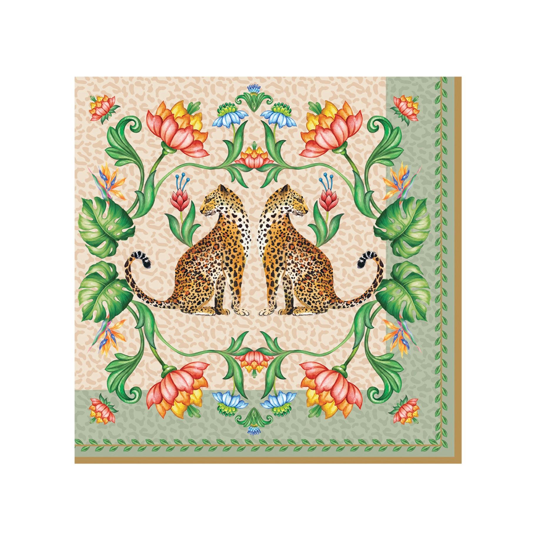 Jungle Vibes - Lot De 20 Serviettes En Papier - Papier 3 Plis - Multicolore