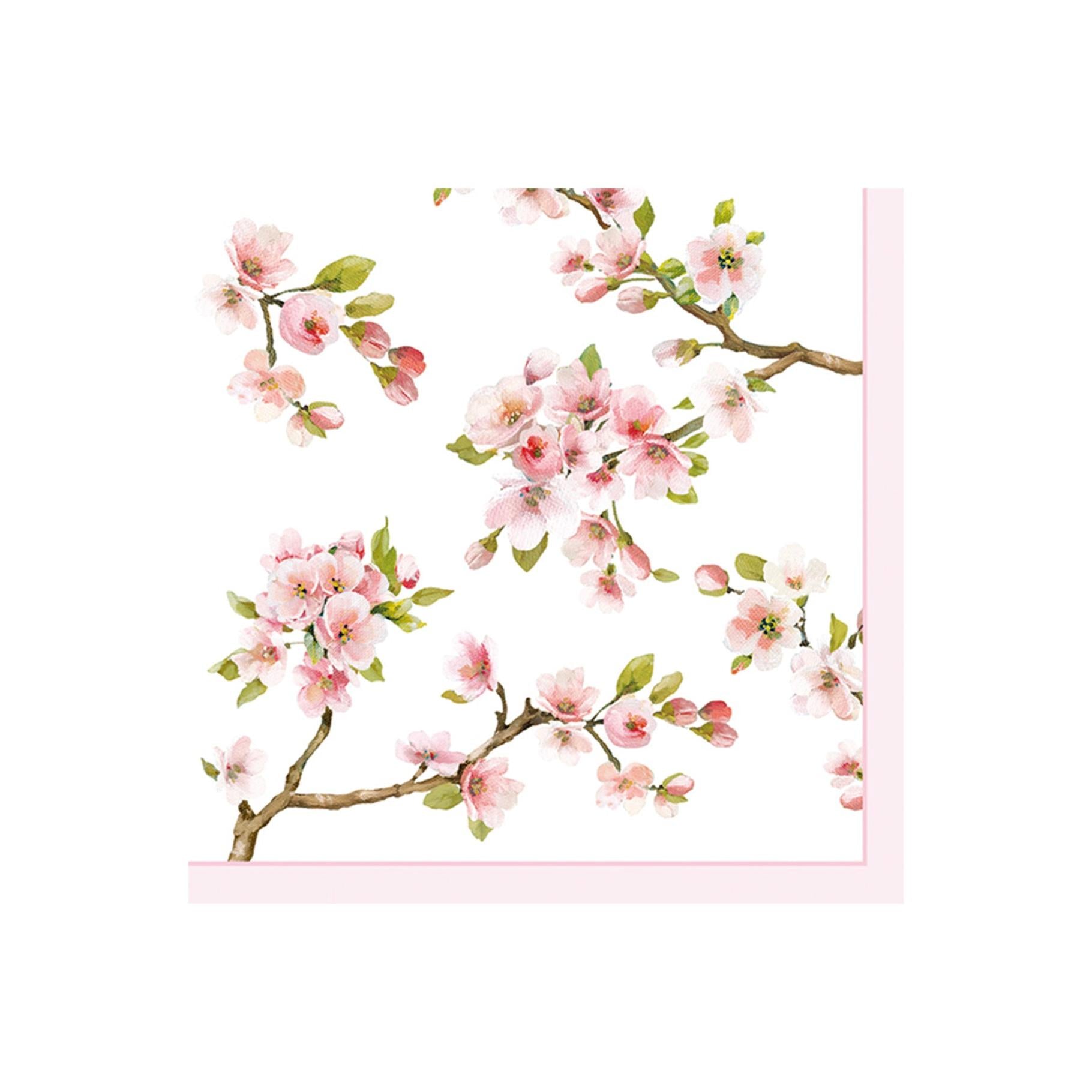 Sakura - Lot De 20 Serviettes En Papier - Papier 3 Plis - Multicolore