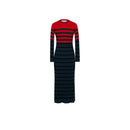 Robe - Raye Bleu/Rouge - Femme