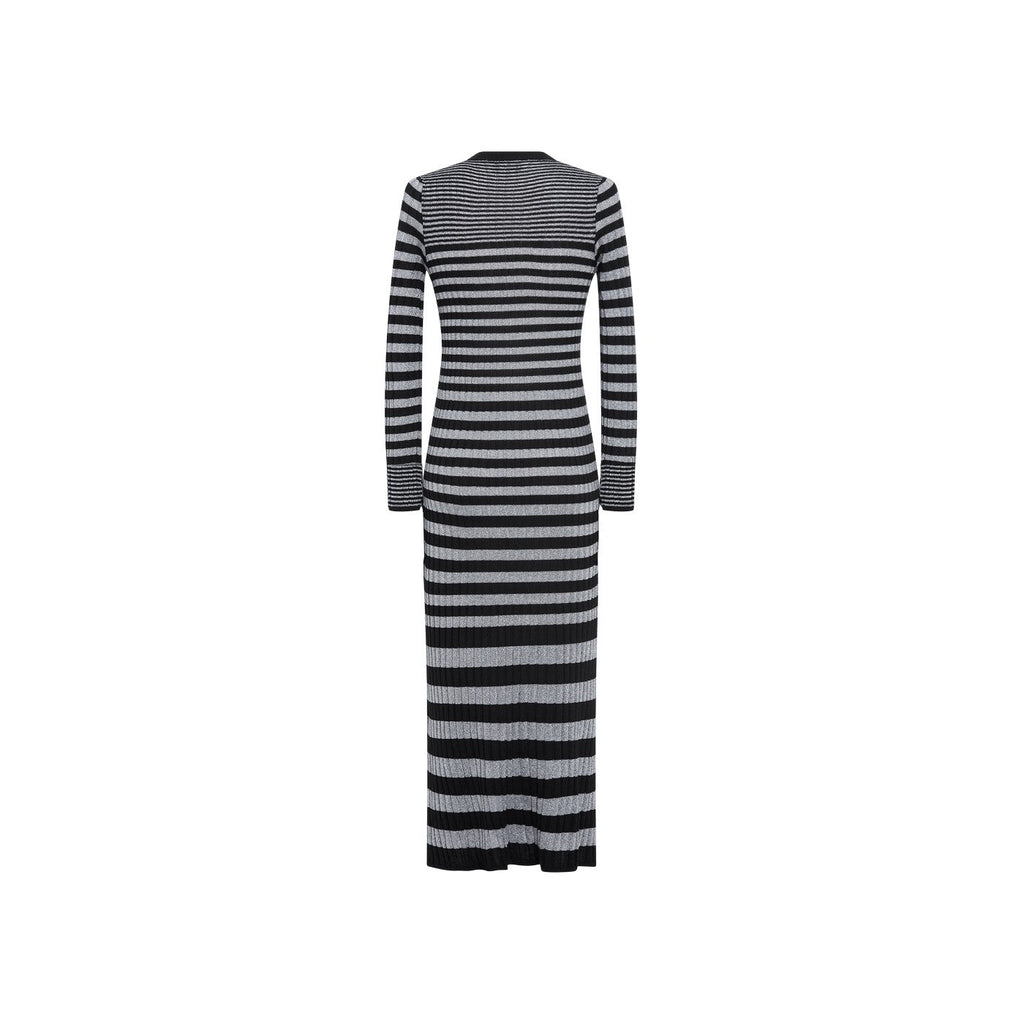 Vestido - Rayas Negro/Plata - Mujer