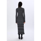 Vestido - Rayas Negro/Plata - Mujer