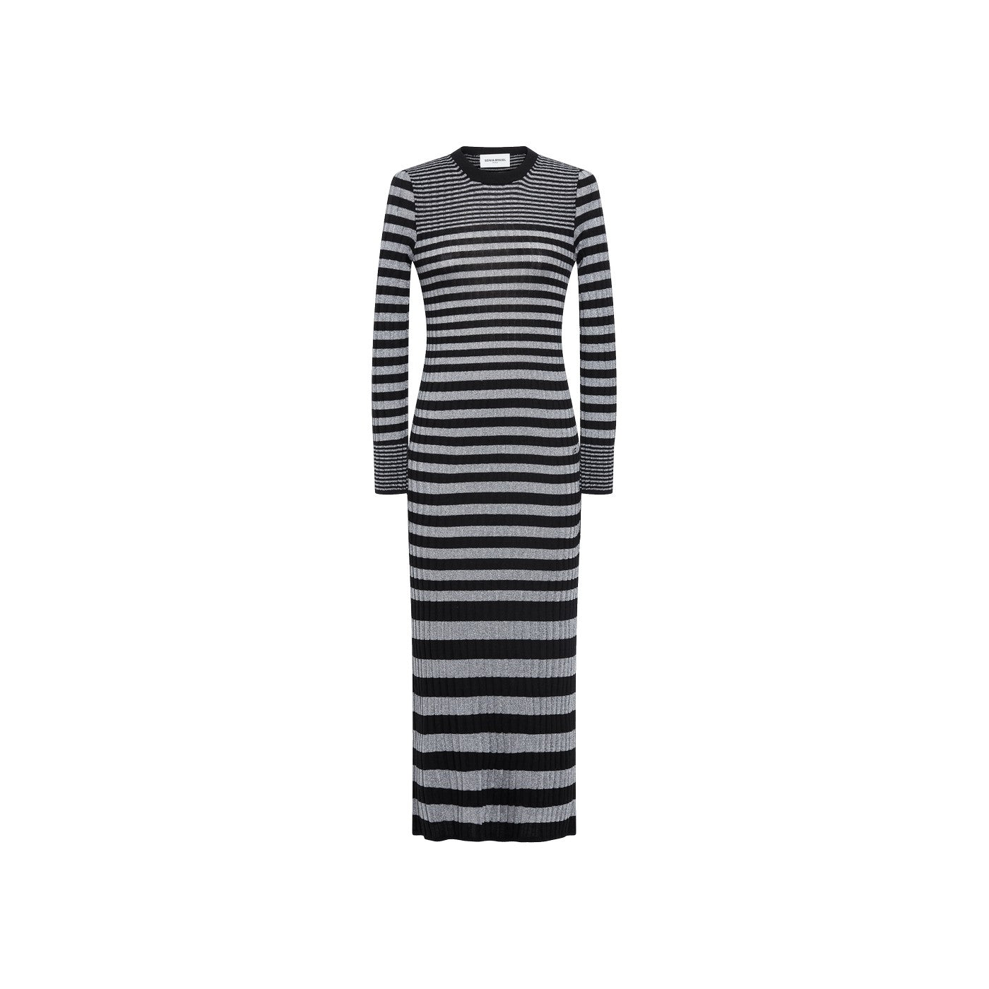 Vestido - Rayas Negro/Plata - Mujer