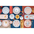 Exotic Vibes - Set De 6 Assiettes Plates - Porcelaine - Multicolore