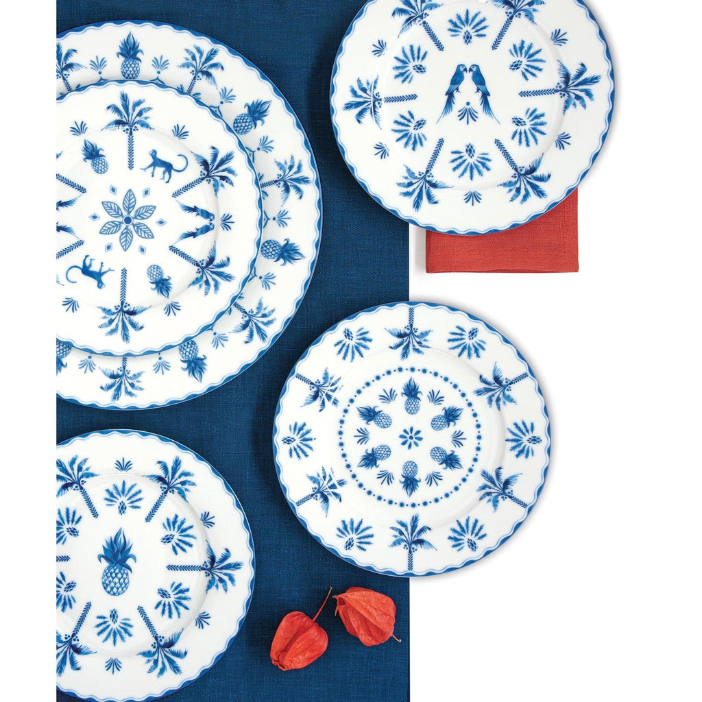 Exotic Vibes - Set De 6 Assiettes Plates - Porcelaine - Multicolore