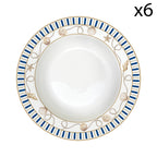 Blue Lighthouse - Set De 6 Assiettes Creuses - Porcelaine - Multicolore