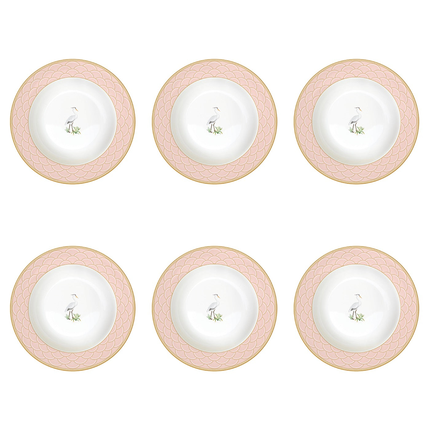 Jardin De Rêves - Set De 6 Assiettes Creuses - Porcelaine - Multicolore