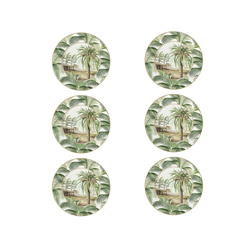 Ceylon - Set De 6 Assiettes À Dessert Version 2 - Porcelaine - Multicolore