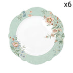 Zen Garden - Set De 6 Assiettes Plates - Porcelaine - Vert