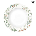 Zen Garden - Set De 6 Assiettes Creuses - Porcelaine - Blanc