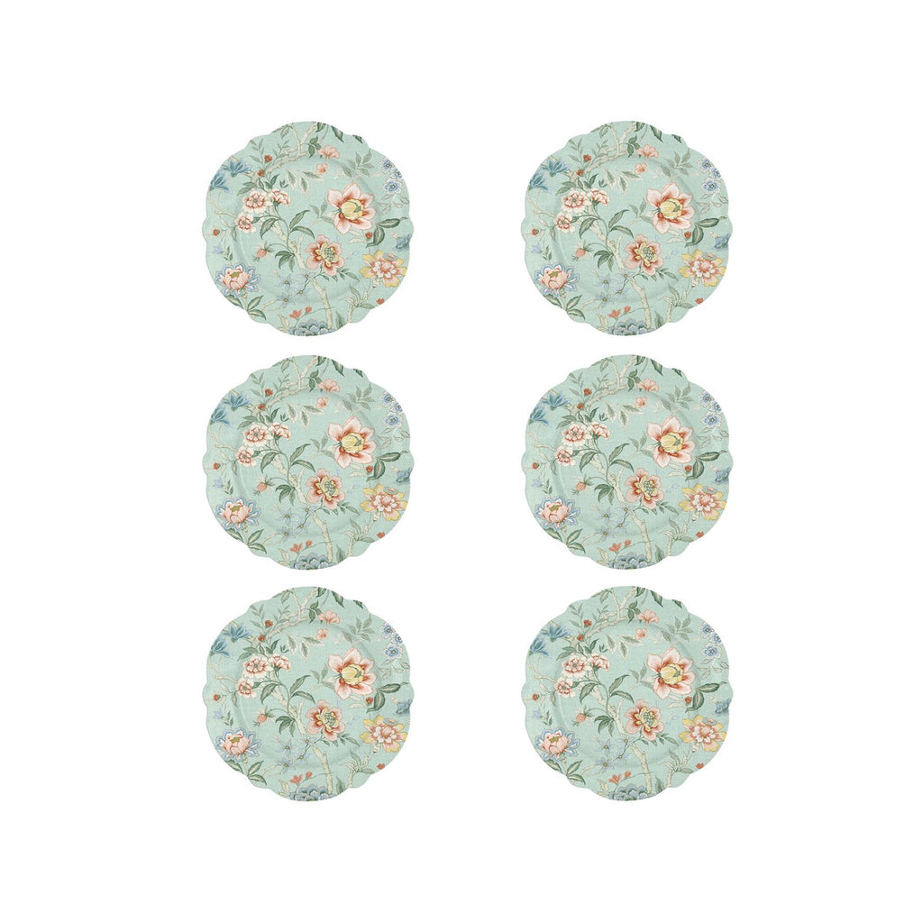 Zen Garden - Set De 6 Assiettes À Dessert - Porcelaine - Vert