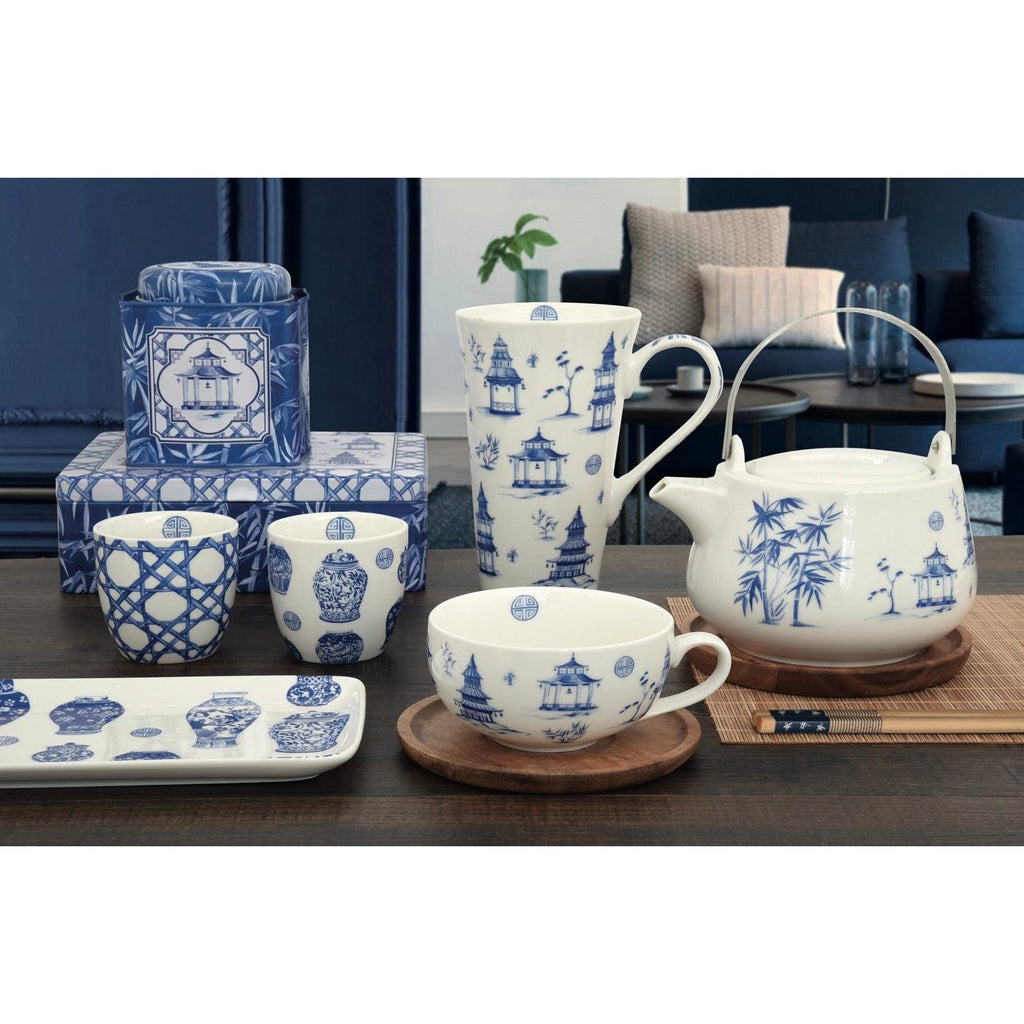 Pagoda Bamboo - Plat De Service - Porcelaine - Multicolore