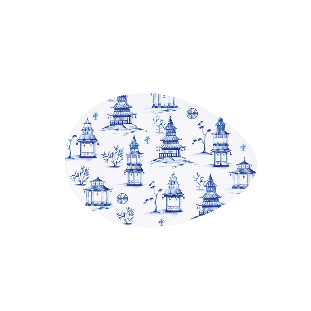 Pagoda - Plat De Service - Porcelaine - Multicolore