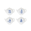 Pagoda - Set De 4 Repose-Sachets Assortis - Porcelaine - Multicolore