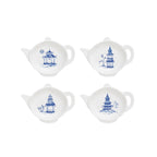 Pagoda - Set De 4 Repose-Sachets Assortis - Porcelaine - Multicolore
