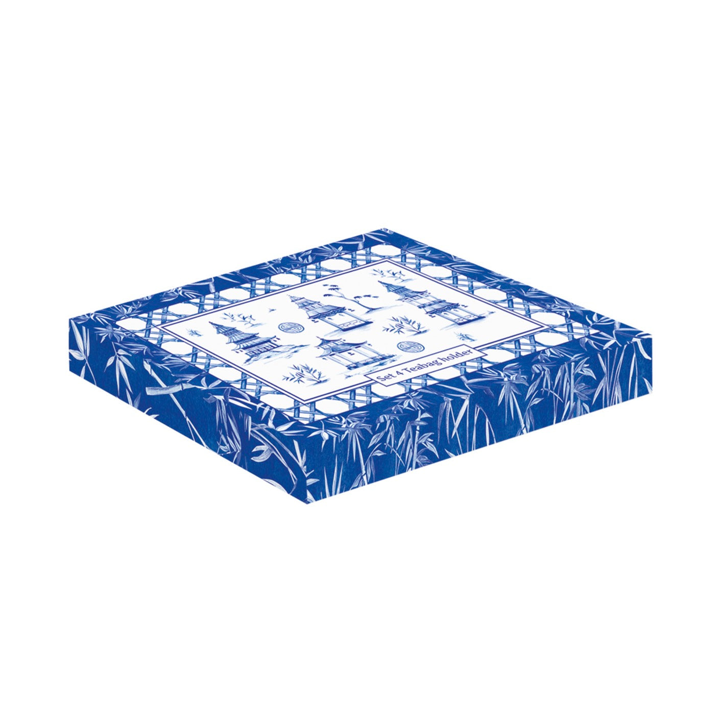 Pagoda - Set De 4 Repose-Sachets Assortis - Porcelaine - Multicolore
