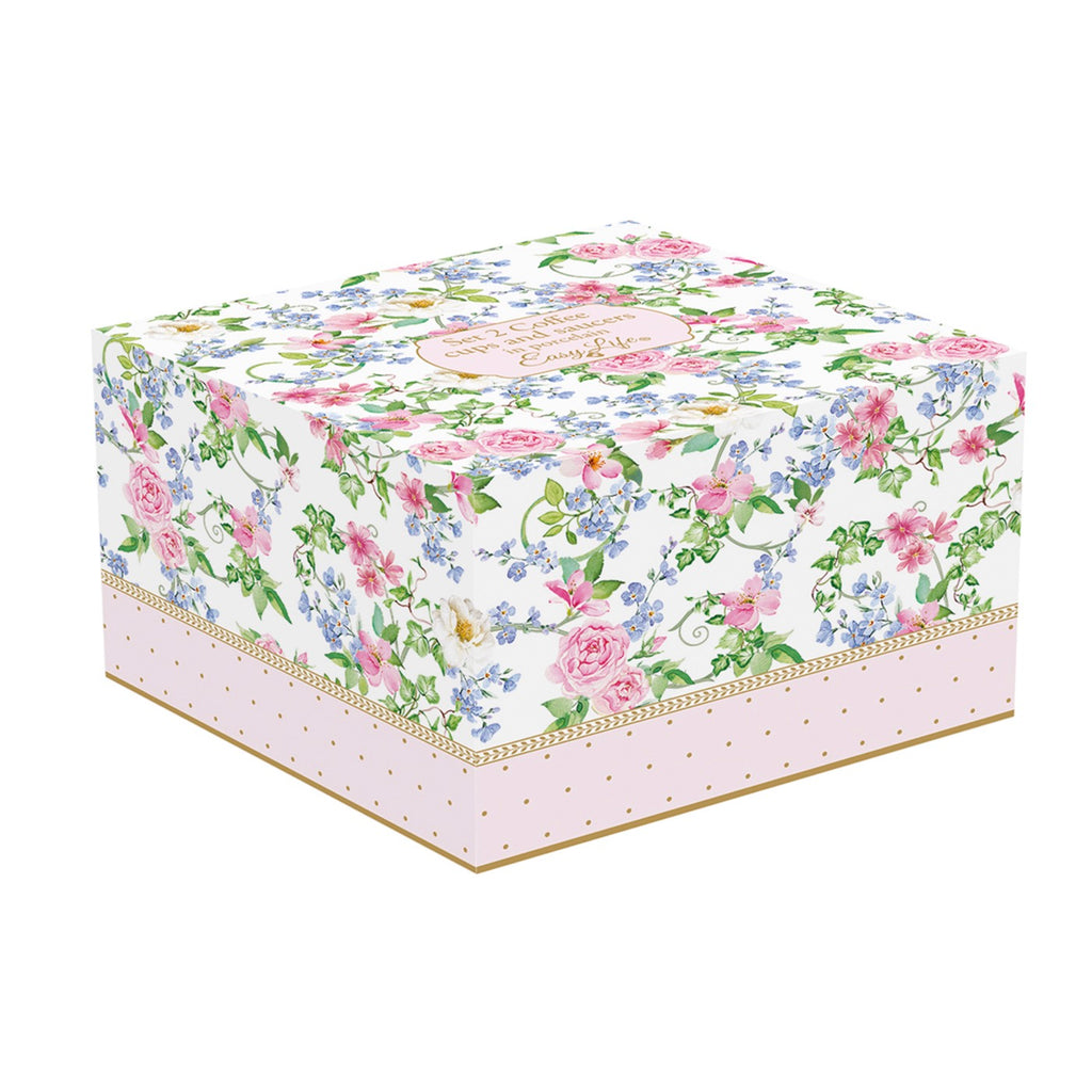 Garden Joy - Set De 2 Tasses À Café Avec Soucoupes - Porcelaine - Multicolore