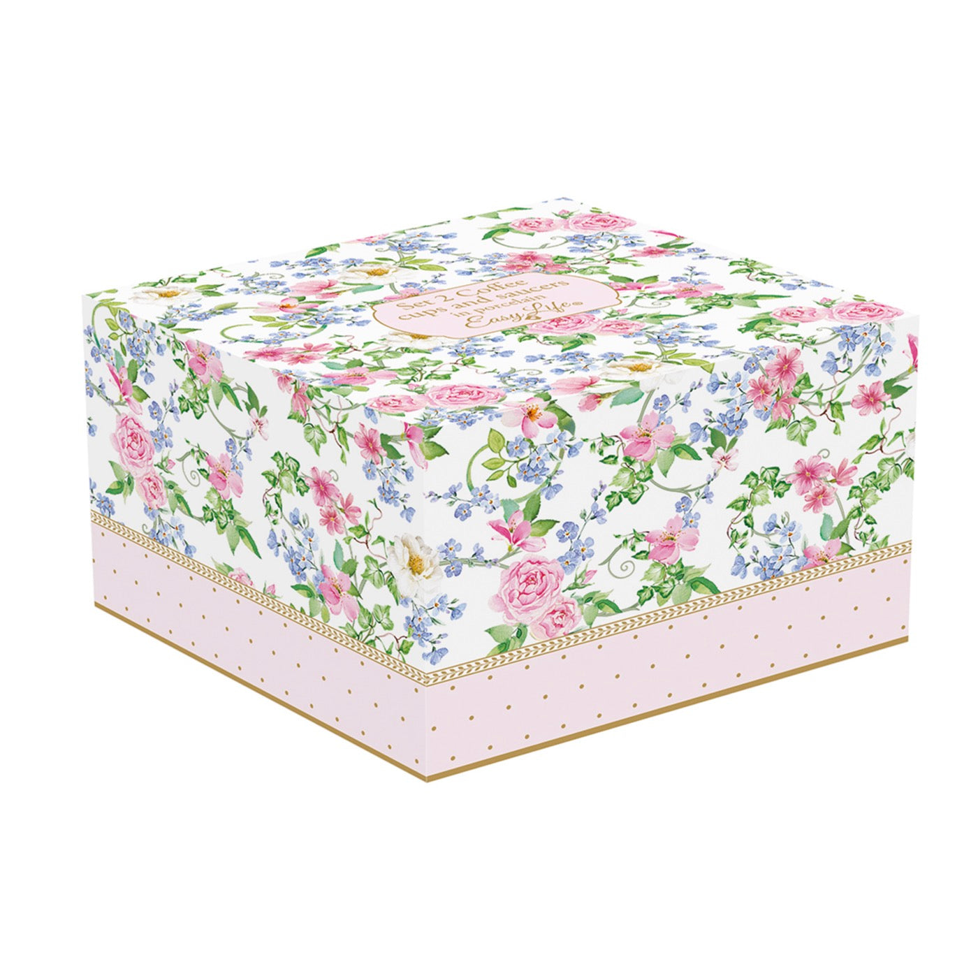 Garden Joy - Set De 2 Tasses À Café Avec Soucoupes - Porcelaine - Multicolore