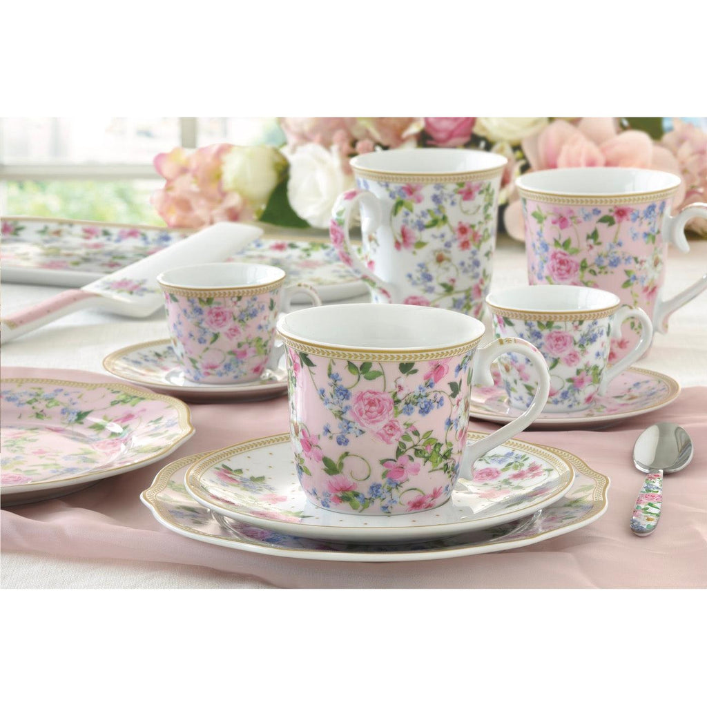 Garden Joy - Set De 2 Tasses À Café Avec Soucoupes - Porcelaine - Multicolore