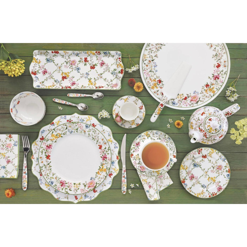 Garden Dreams - Plat À Gâteau Avec Pelle - Porcelaine - Multicolore