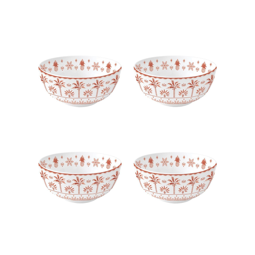 Exotic Vibes - Set De 4 Bols - Porcelaine - Multicolore