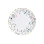 Fleurs Et Papillons - Set De 4 Assiettes Plates - Porcelaine - Multicolore
