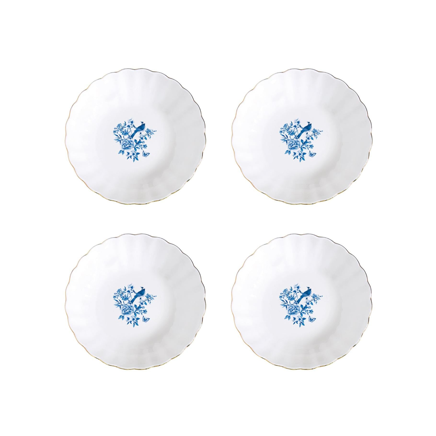 Paradise Garden - Set De 4 Assiettes Creuses - Porcelaine - Multicolore