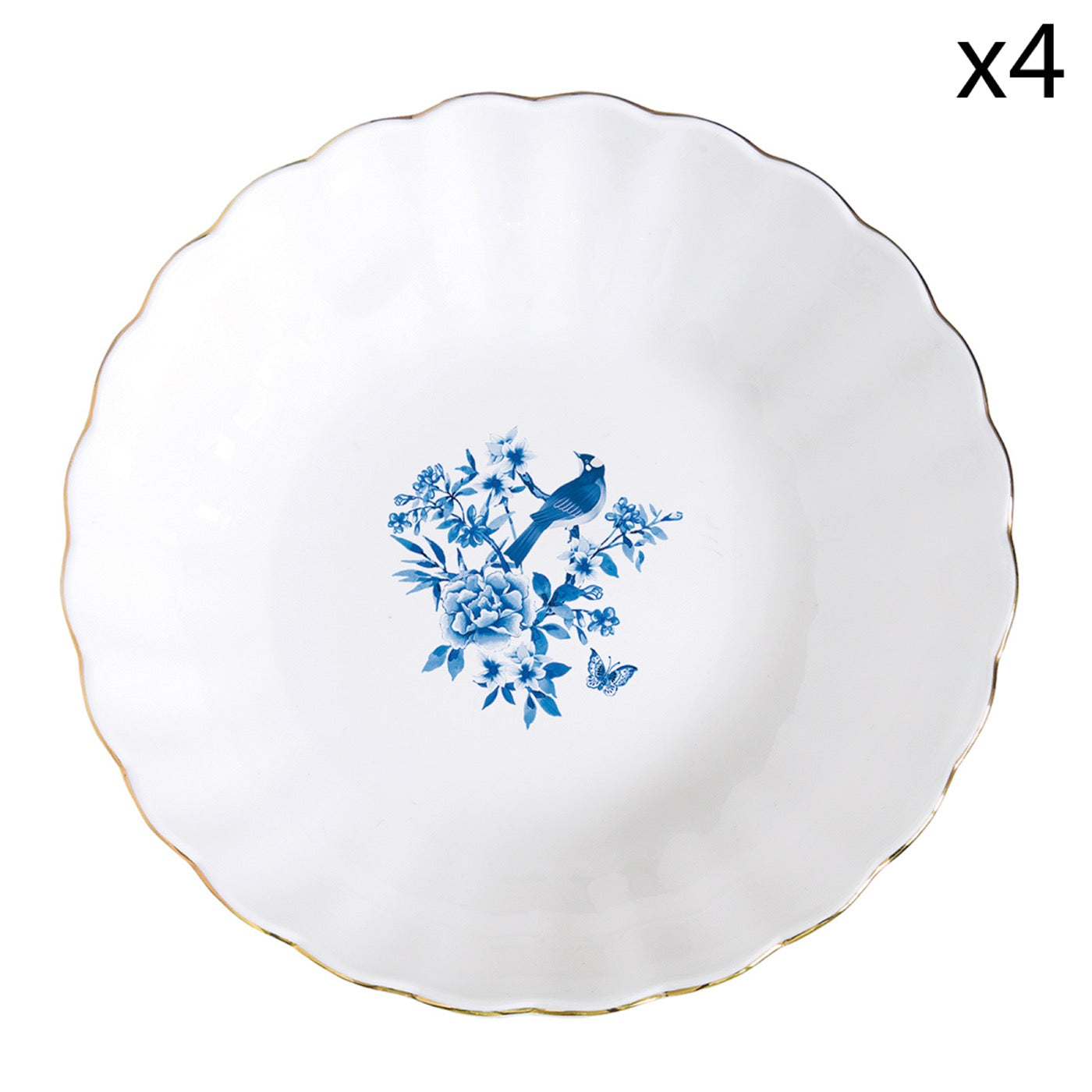 Paradise Garden - Set De 4 Assiettes Creuses - Porcelaine - Multicolore