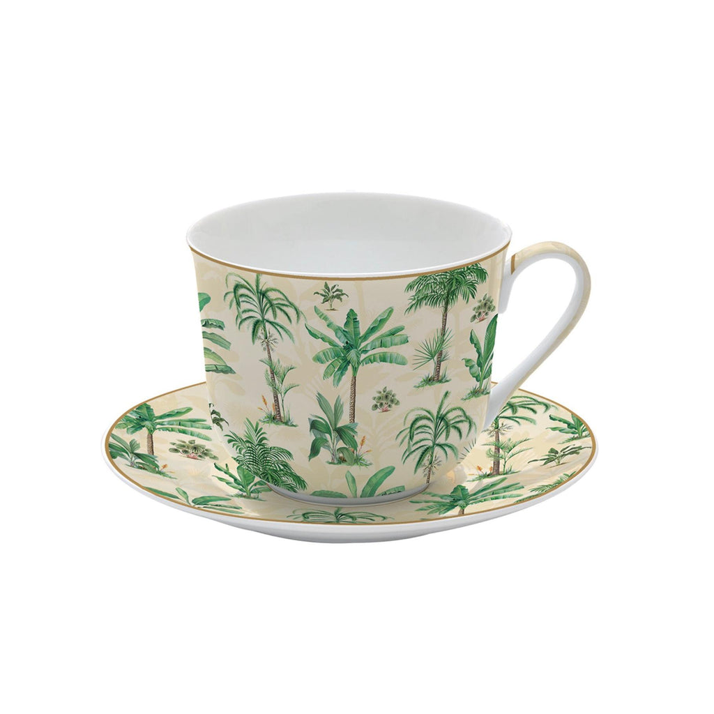 Oasi - Tasse Petit-Déjeuner Avec Soucoupe - Porcelaine Fine - Multicolore