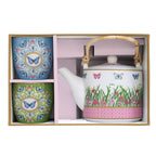 Spring Parade - Théière Avec Infuseur Métal Et 2 Tasses - Porcelaine - Multicolore