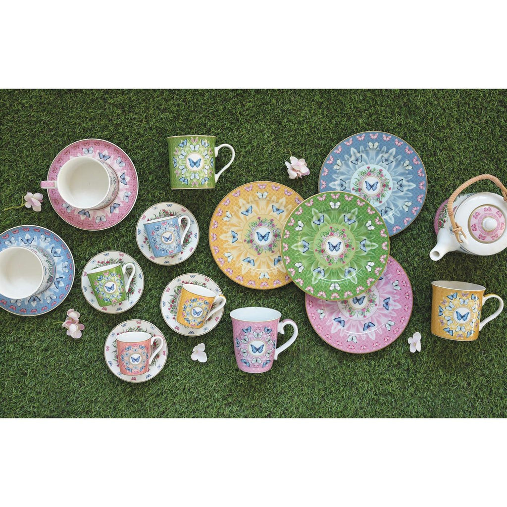 Spring Parade - Théière Avec Infuseur Métal Et 2 Tasses - Porcelaine - Multicolore