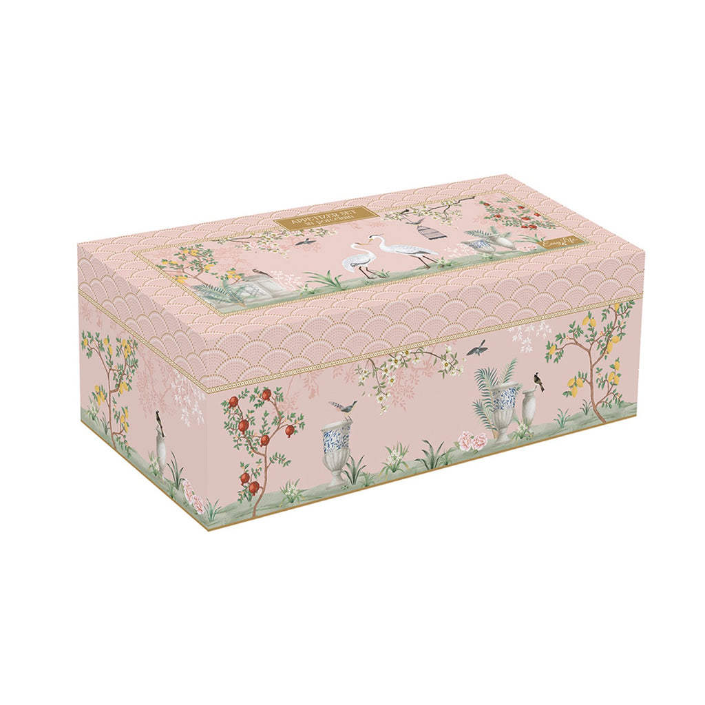 Jardin De Rêves - Bamboo Aperitif Set with 4 Bowls - Porcelain and Bamboo - Multicolour