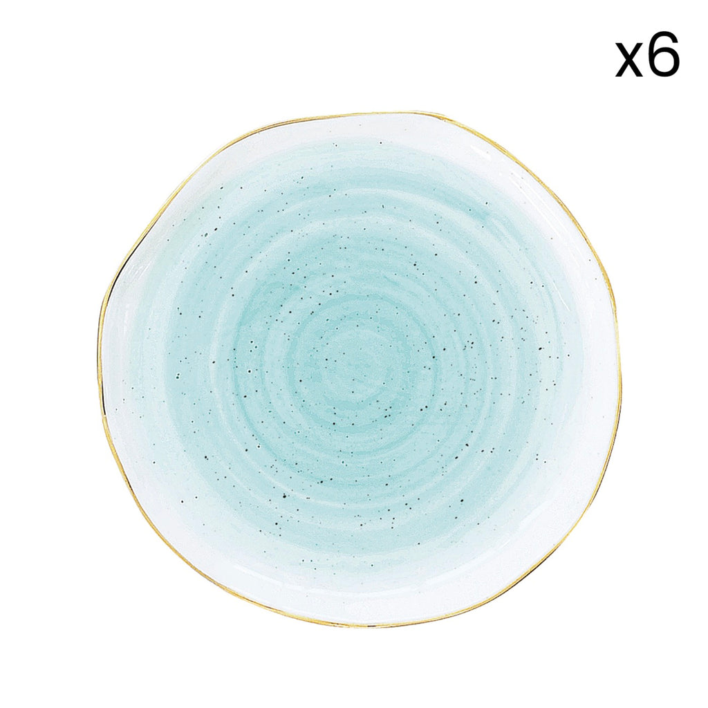 Artesanal - Set De 6 Assiettes - Porcelaine - Vert