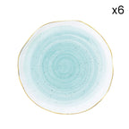 Artesanal - Set De 6 Assiettes - Porcelaine - Vert
