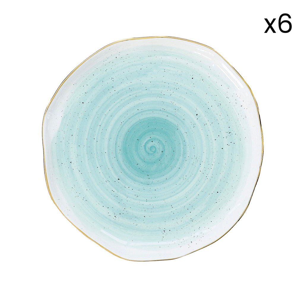 Artesanal - Set De 6 Assiettes - Porcelaine - Vert