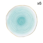 Artesanal - Set De 6 Assiettes - Porcelaine - Vert