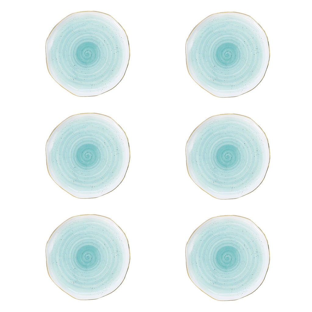 Artesanal - Set De 6 Assiettes - Porcelaine - Vert