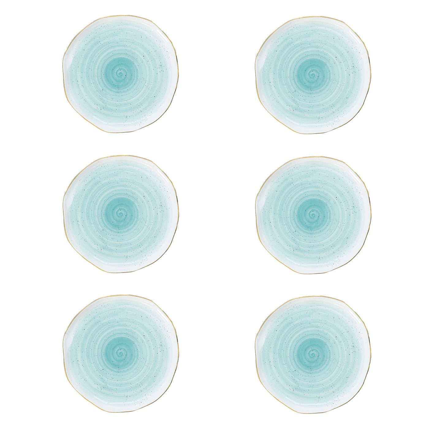 Artesanal - Set De 6 Assiettes - Porcelaine - Vert