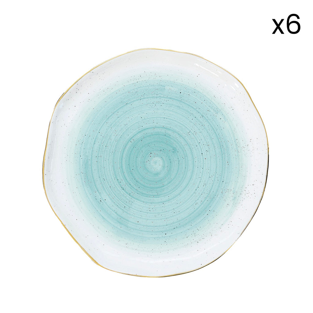 Artesanal - Set De 6 Assiettes - Porcelaine - Vert
