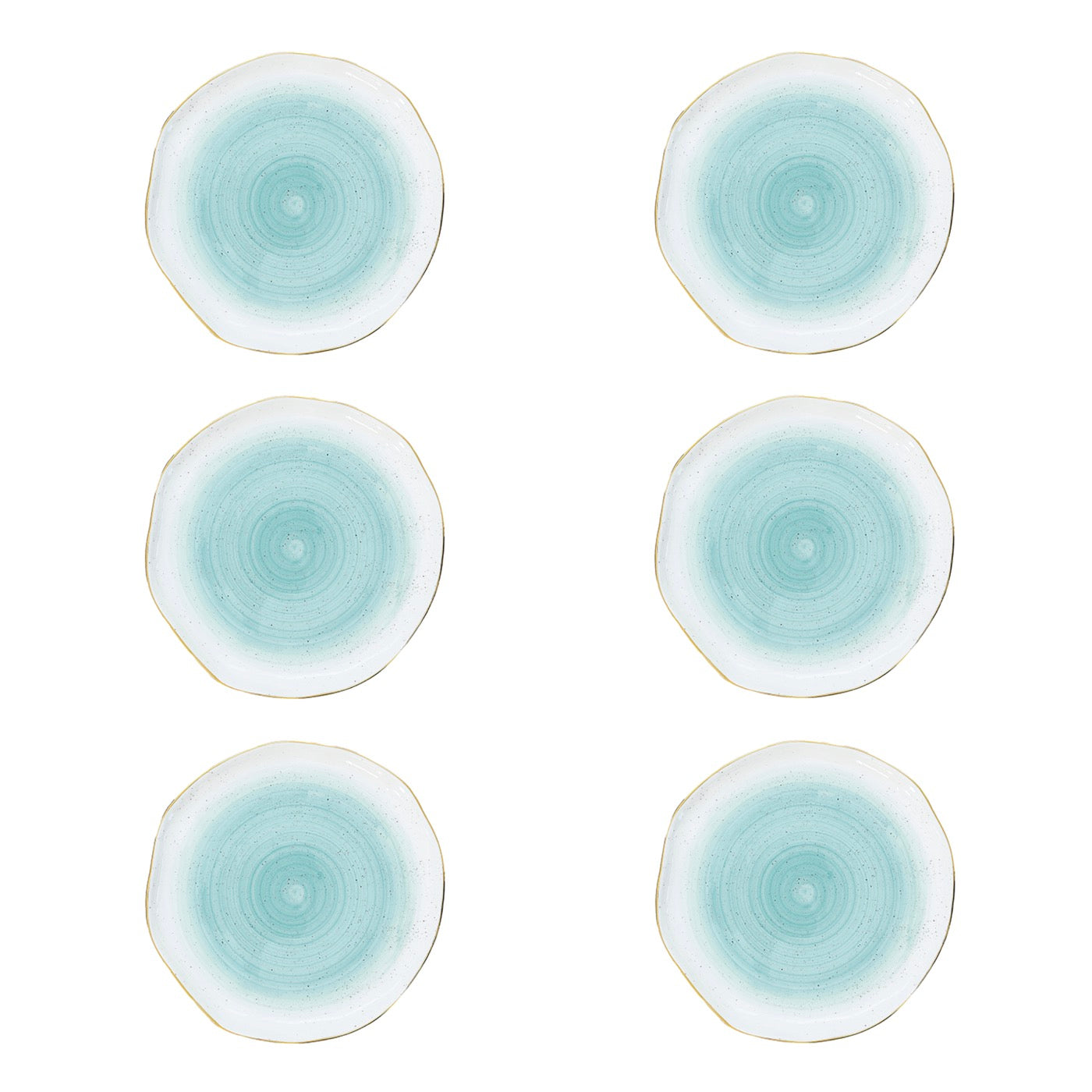 Artesanal - Set De 6 Assiettes - Porcelaine - Vert