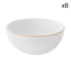Artesanal - Set De 6 Bols - Porcelaine - Blanc
