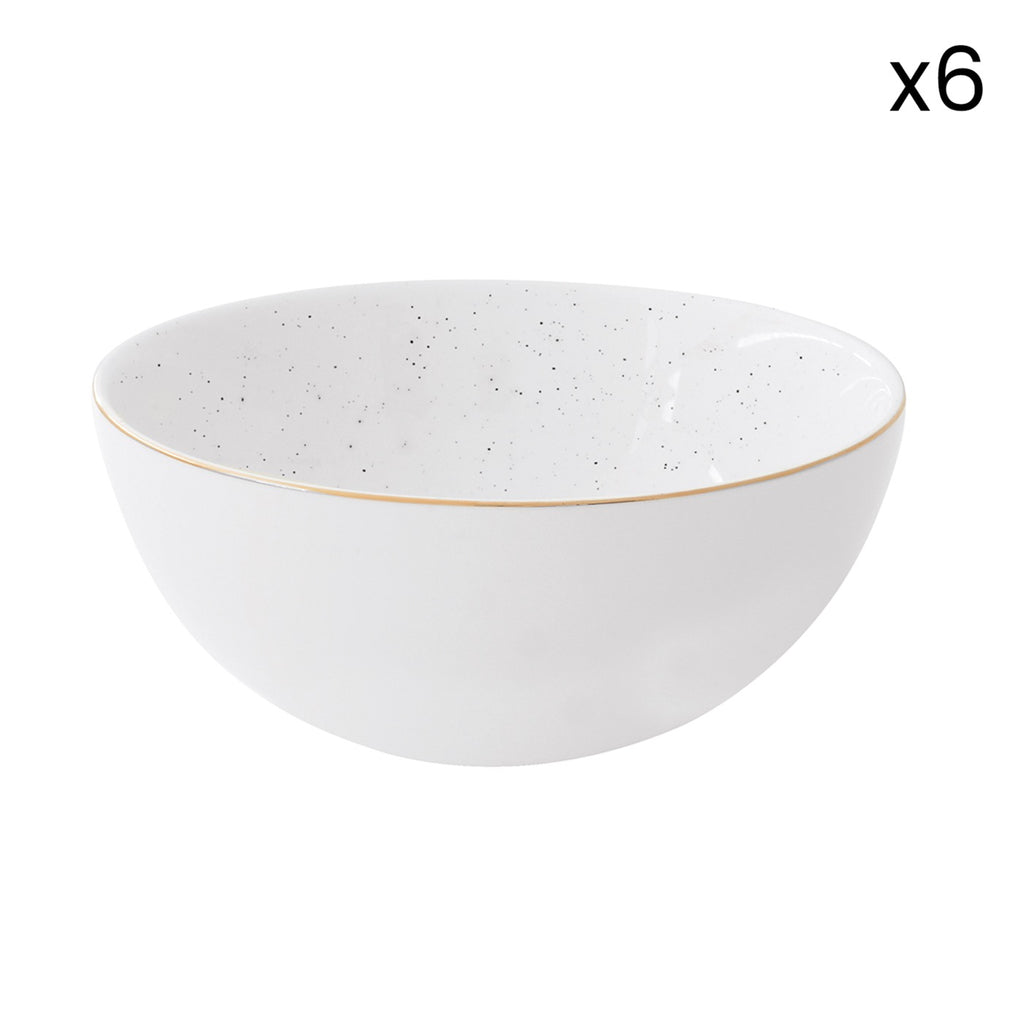Artesanal - Set De 6 Bols - Porcelaine - Blanc