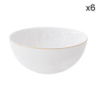 Artesanal - Set De 6 Bols - Porcelaine - Blanc