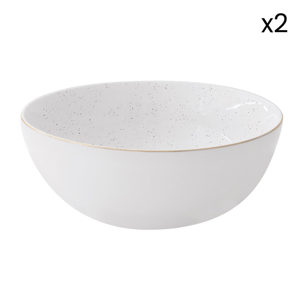Artesanal - Set De 2 Saladiers - Porcelaine - Blanc