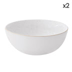 Artesanal - Set De 2 Saladiers - Porcelaine - Blanc