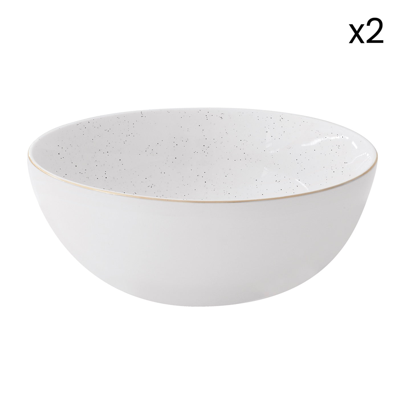 Artesanal - Set De 2 Saladiers - Porcelaine - Blanc