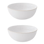Artesanal - Set De 2 Saladiers - Porcelaine - Blanc