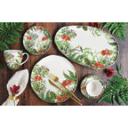 Exotica - Set De 6 Tasses À Café Avec Soucoupes - Porcelaine - Multicolore